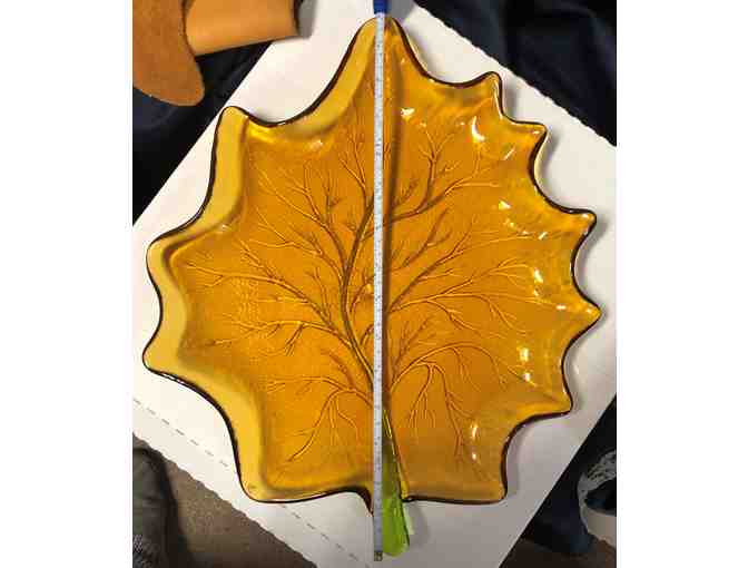 Glass Leaf Platter
