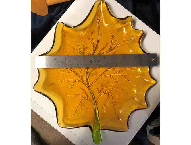 Glass Leaf Platter