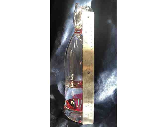 'Fish in Bag' Glass Sculpture by Brian Kelk