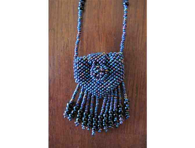 Beaded Amulet Pouch Necklace