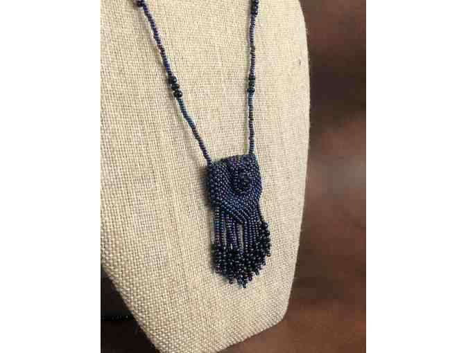 Beaded Amulet Pouch Necklace