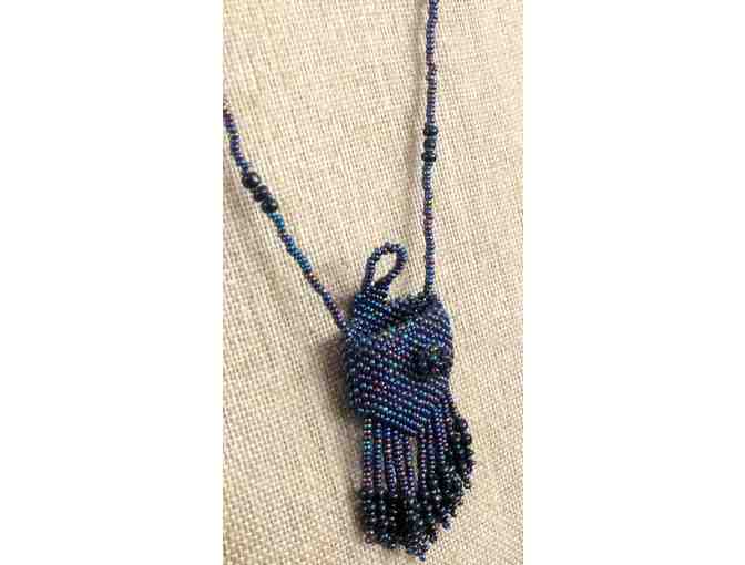 Beaded Amulet Pouch Necklace