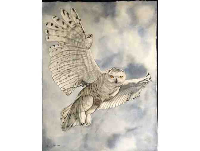 Original Snowy Owl Watercolor Painting