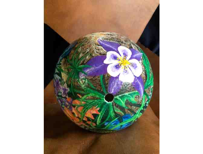 Great Horned Owl Painted Ostrich Egg