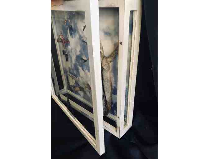 'Above the Treetops' Turkey Vulture Necklace and Earring Set in Display Box