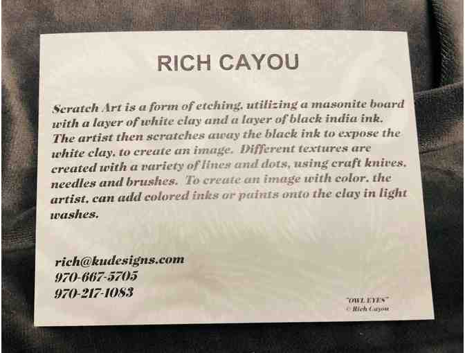 'Raven' Print of Scratchboard Art