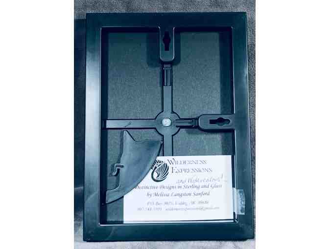 LIVE - Sterling Eagle Necklace, Earring and Pin Set with Framed Eagle Feather Painting