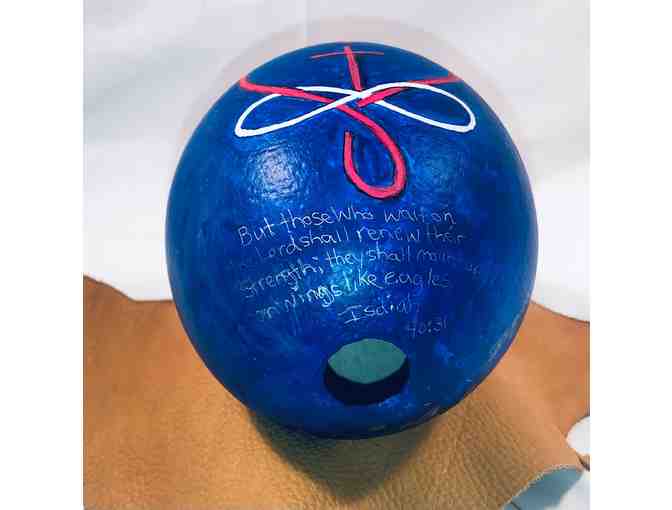 EGGS-TRAVAGANZA - Bald Eagle Painted Ostrich Egg