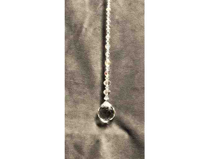 Leaded Glass Frame with Crystal Suncatcher