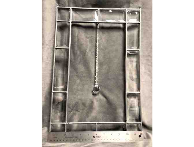 Leaded Glass Frame with Crystal Suncatcher