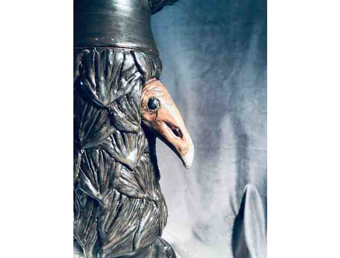 'Cathartes' Turkey Vulture Bird Bath Sculpture