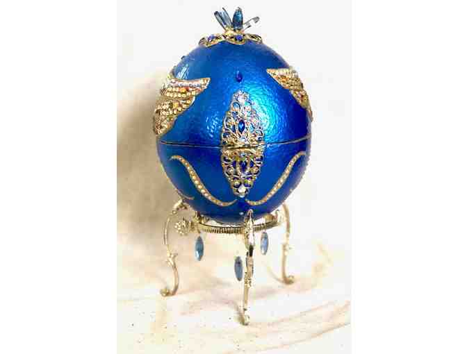 EGGS-TRAVAGANZA - Raptorge Egg Jewel Box - Decorated Ostrich Egg