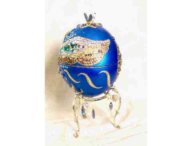 EGGS-TRAVAGANZA - Raptorge Egg Jewel Box - Decorated Ostrich Egg