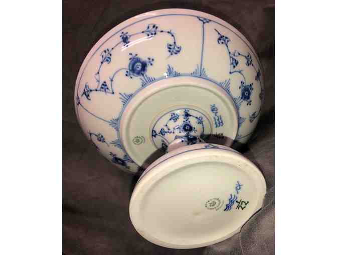 Royal Copenhagen Blue Fluted Plain Footed Bowl