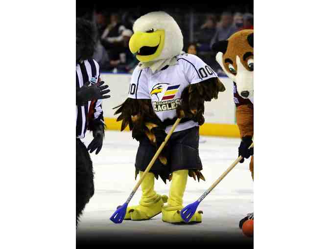 LIVE - Colorado Eagles Owners Box for 15 plus Sweater and Signed Stick