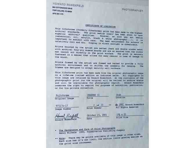 'Shadows II' Framed Photograph