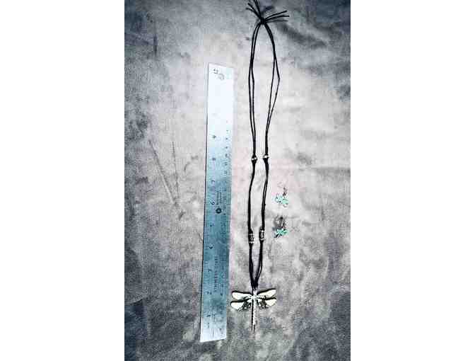 Dragonfly Necklace and Earrings