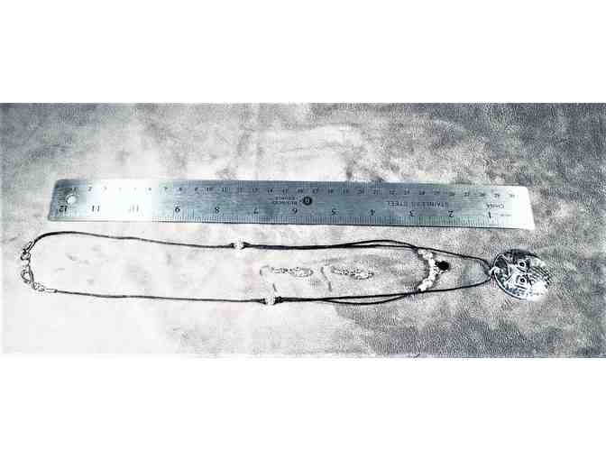 Two Tiered Owl Coin Necklace