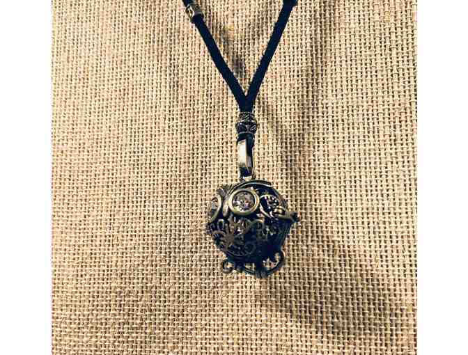 Bright Eyed Brass Owl Locket