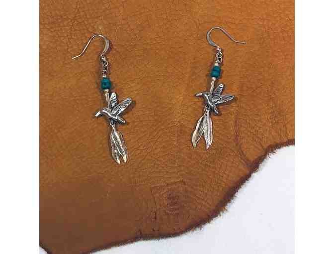 Silver and Turquoise Necklace and Earrings