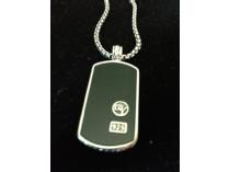 David Yurman Silver Inlay Dog Tags