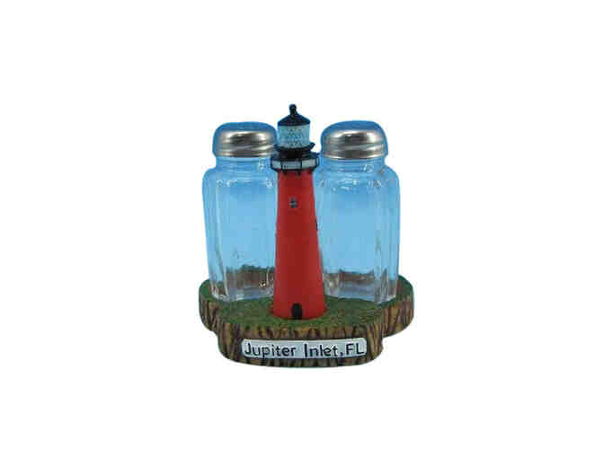 Palm Tree Bottle Opener and Lighthouse Salt/Pepper Shaker Set