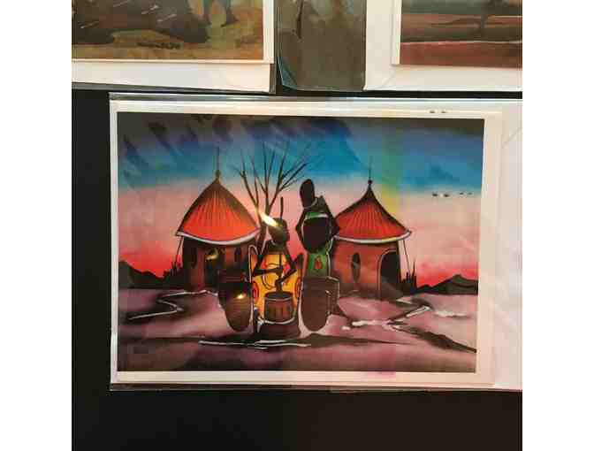Note cards created by Ugandan artists, set of 5