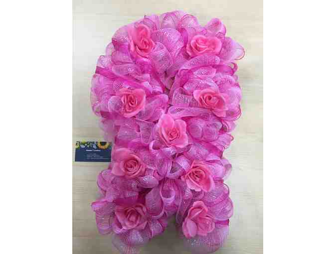 Pink Ribbon Wreath