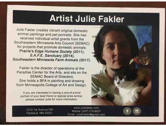 Indy with Blues -Raku Pottery