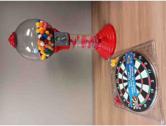 GIANT BUBBLE GUM Dispenser and Dart Board