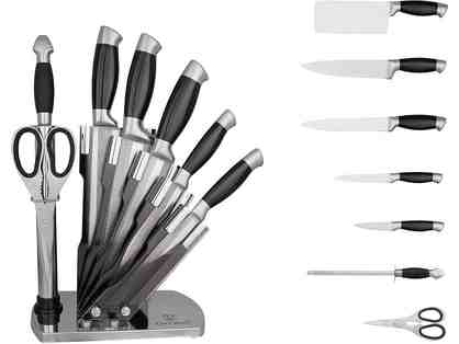 Modern Knife Set with Stand