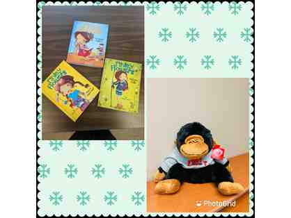 Got Love Gorilla Plush and Finley Flowers Set of 3 Books