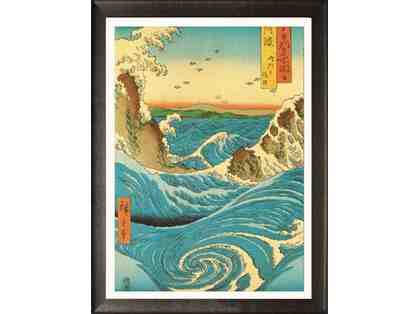 Navaro Rapids Framed Print by Hiroshige 30 x 36
