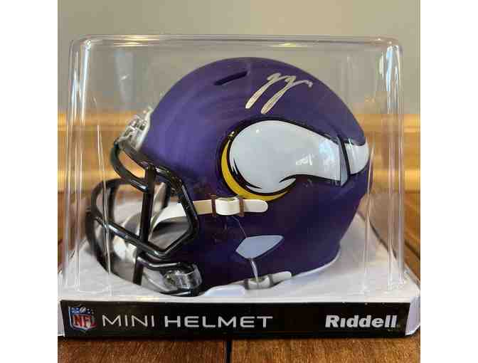 Minnesota Vikings JJ McCarthy Autographed Mini Helmet