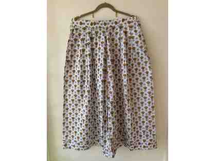 Clothing: Anokhi Indian: Wideleg Floral Pants (Size M)