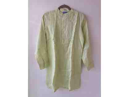 Pine Cone Hill Green Linen Tunic (Size XS/S)