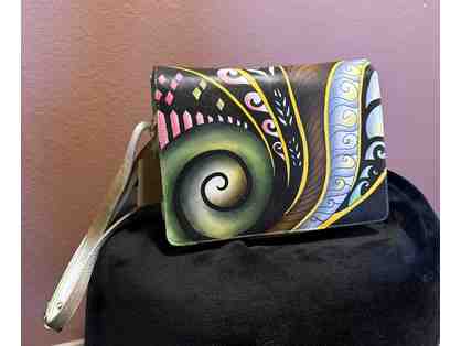 Hand-Painted Leather Messenger Bag