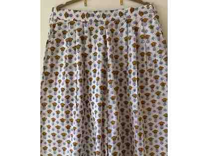 Clothing: Anokhi Indian: Wideleg Floral Pants (Size L)