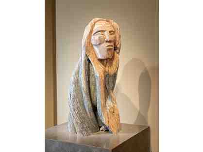 Wood-Carved Native Sculpture 17 x 4