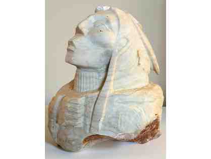 Indian Head Marble Sculpture by Ronald Night Walker Yazzie