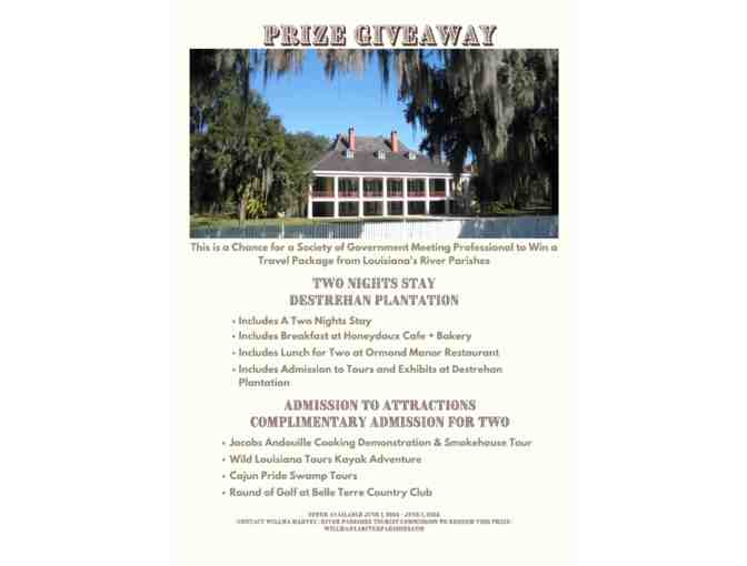 Two Night Stay Louisiana River Parishes at Destrehan Plantation - Louisiana Experiences