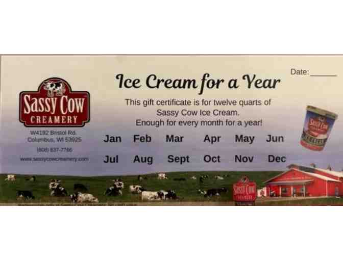 Ice Cream for One Year at Sassy Cow Creamery