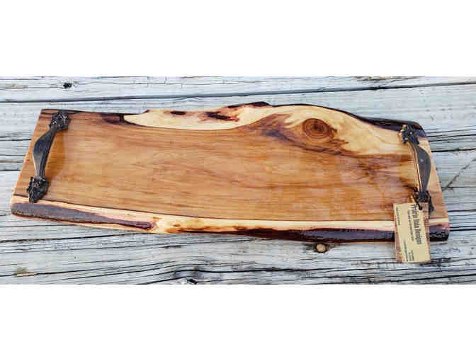 Unique Charcuterie Board with Live Edge Paired with $50 Vault Meats & Cheeses