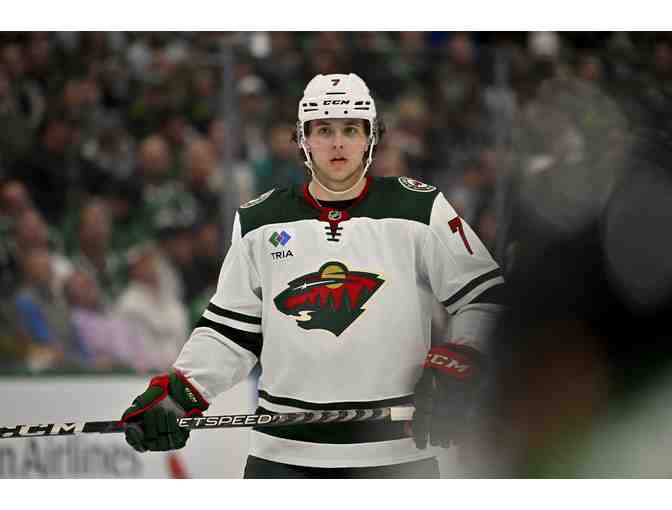 Hockey Stick Signed by Minnesota Wild Player Brock Faber