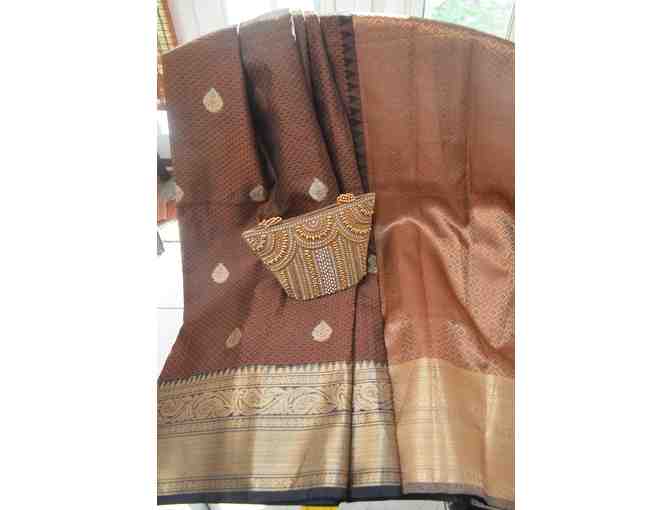 Coffee extravagance in Silk Cotton Saree