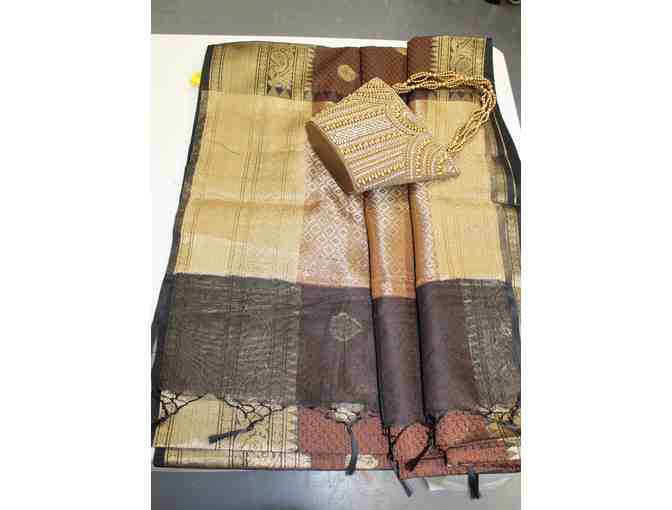 Coffee extravagance in Silk Cotton Saree