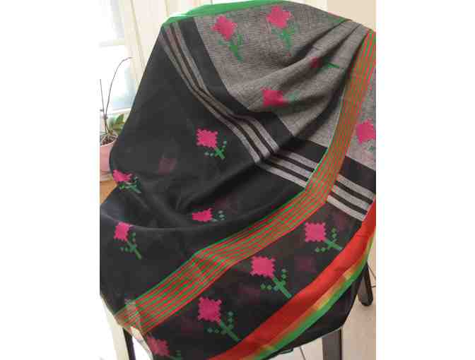 Black Beauty with Cross Stich in Kotta Saree