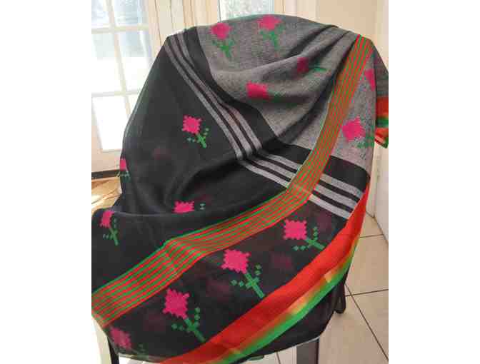 Black Beauty with Cross Stich in Kotta Saree