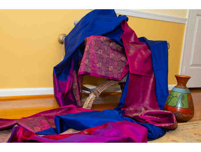 Royal Blue in Pure Soft Silk Saree