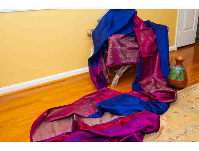 Royal Blue in Pure Soft Silk Saree